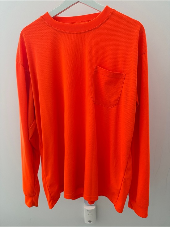 Other - Men's Long-Sleeve Pocket Shirt - Bright Orange